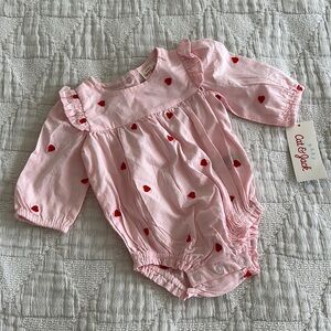 Cat & Jack Embroidered Heart Onesie